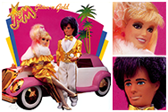 Glitter'n Gold Jem/Jerrica 4001 and Rio 4016 1987 -- images from 1987 Hasbro Toy Fair Catalog
