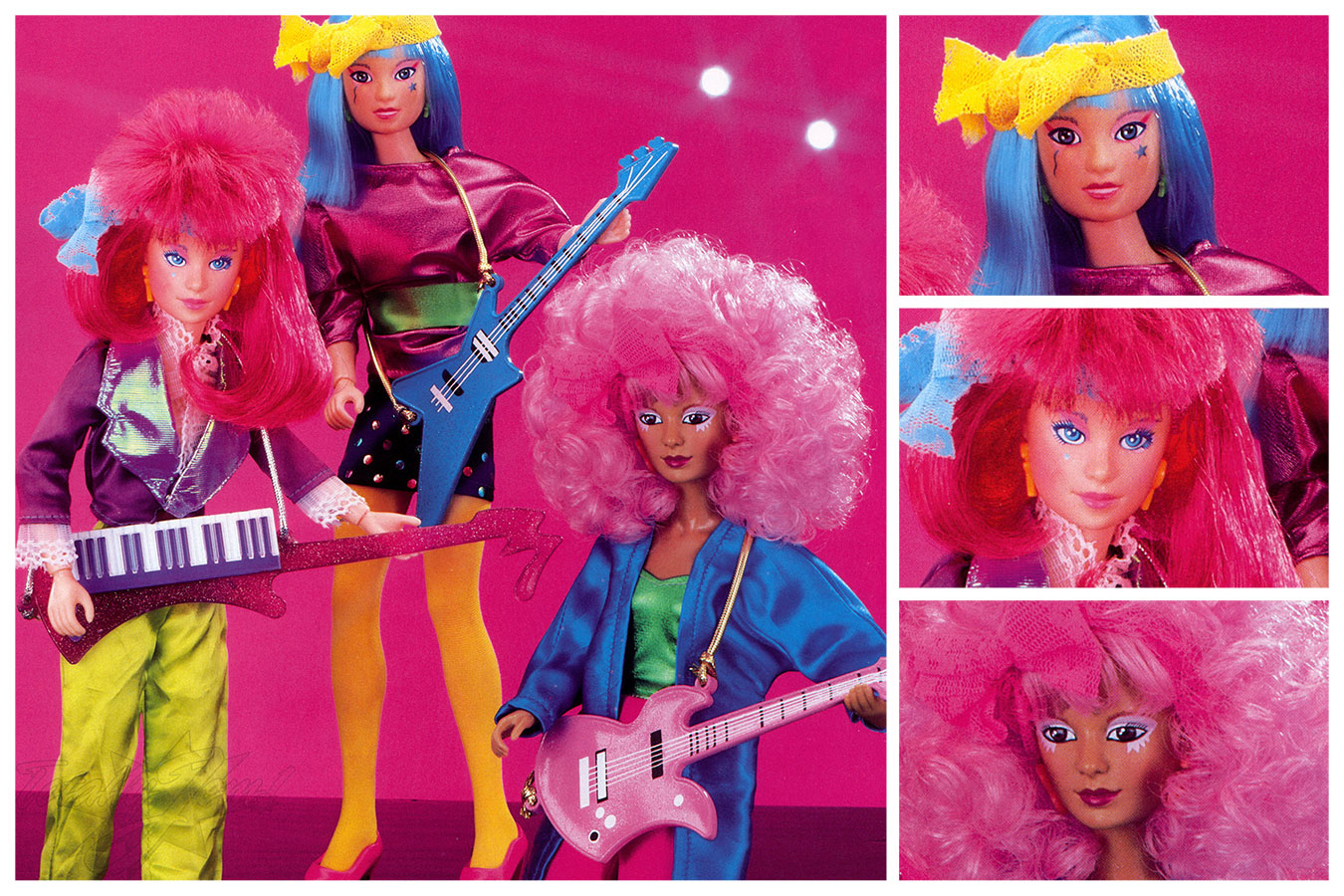 The Holograms 4005, Aja, Kimber, and Shana 1987 -- images from 1987 Hasbro Toy Fair Catalog