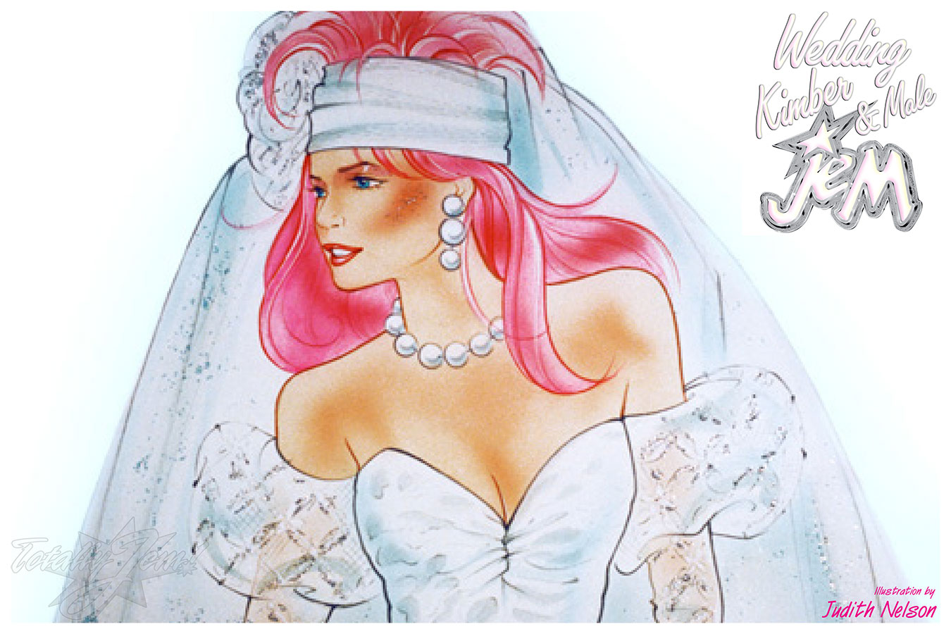 "scented" Hollywood Jem 4009 and "basic" Wedding Kimber & Groom -- Presentation Illustration, animation dress is differnt