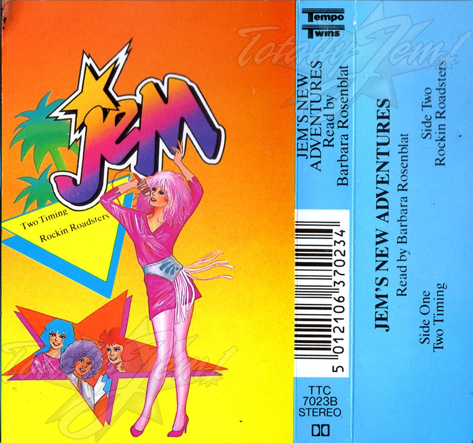 Jem's New Adventures - Double cassette: (Marbo- The Rock Movie, Stage Management, Two Timing, Rocking Roadsters) 1986 World International Publishing/Tempo