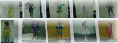 Polaroid of the original sketches and prototypes of 5 On Stage Fashions