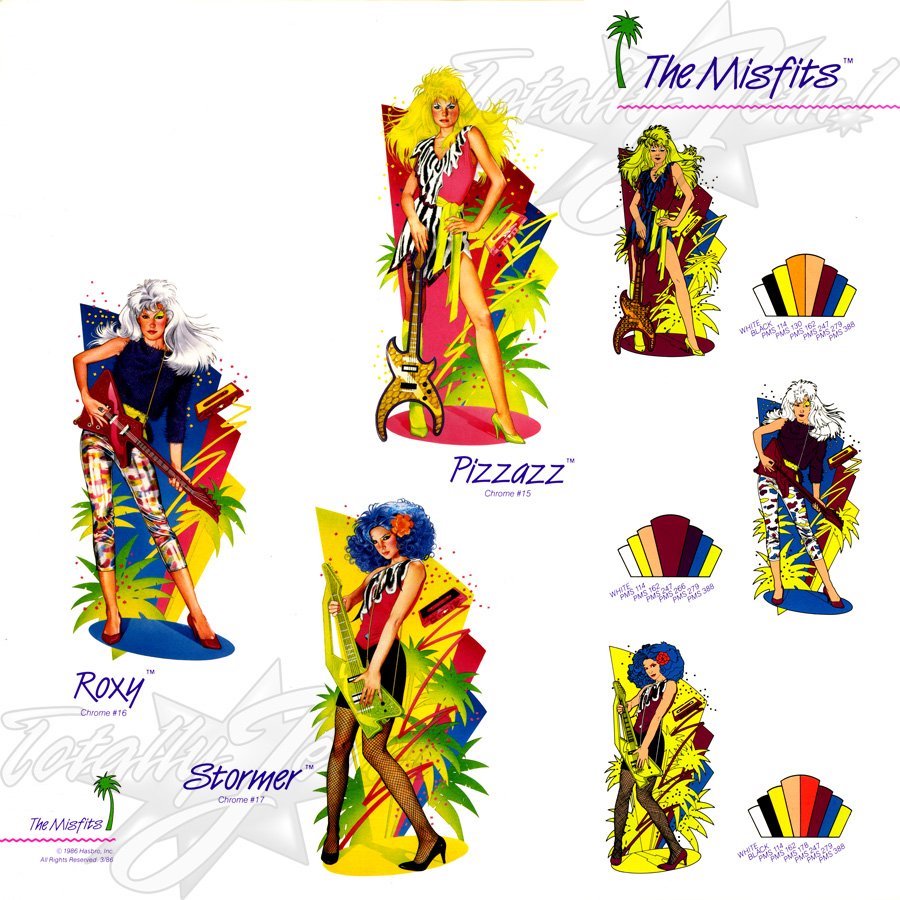 1986 JEM Licensing Kit - Pizzazz™, Roxy™, Stormer™