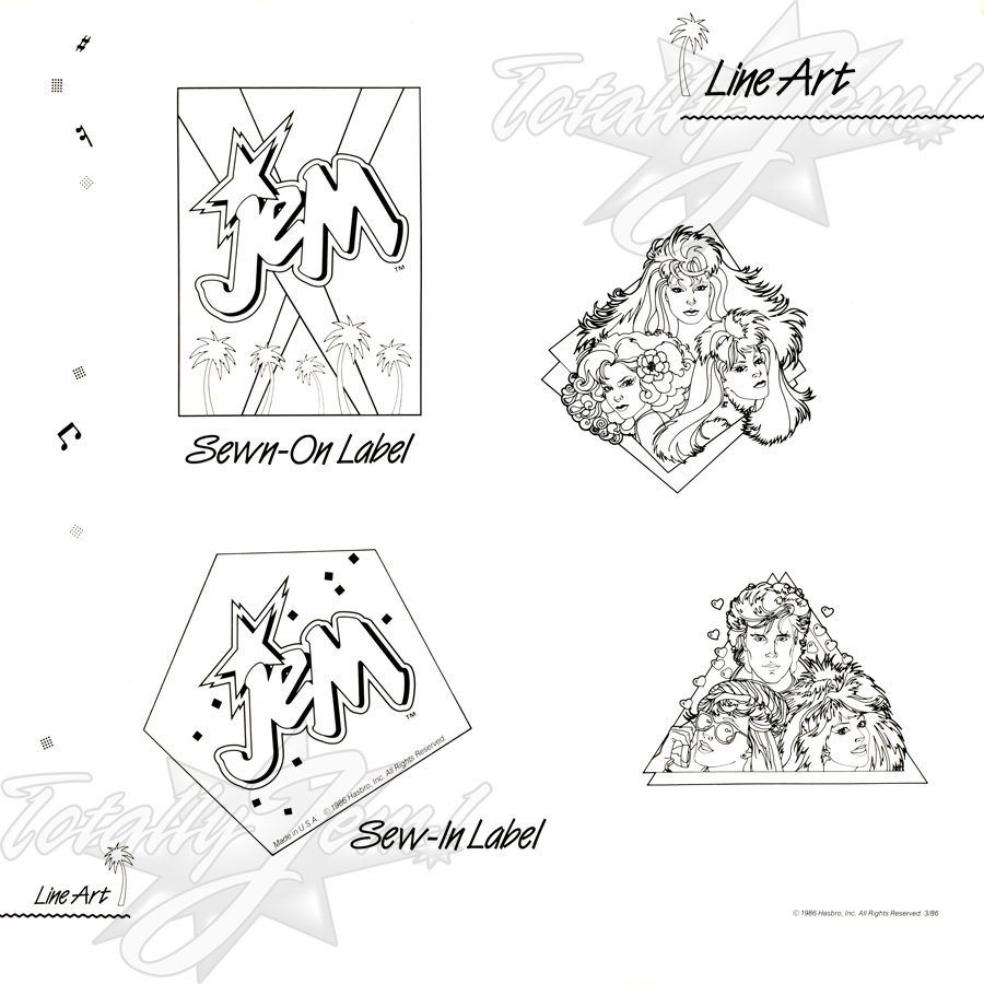 1986 JEM Licensing Kit - line art